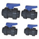 Effast Solvent Weld PVCu Plain Double Union Ball Valves