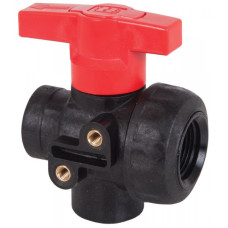 Geoline Polypropylene 3 Way Ball Valve L Port 8216252