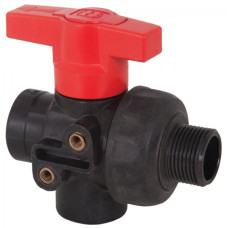 Geoline Polypropylene 3 Way Ball Valve T Port 8216257