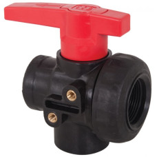 Geoline Polypropylene 3 Way Ball Valve T Port 8216308