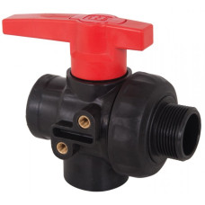 Geoline Polypropylene 3 Way Ball Valve L Port 8216311