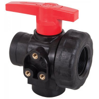 Geoline Polypropylene 3 Way Ball Valve L Port 8216357