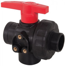 Geoline Polypropylene 3 Way Ball Valve L Port 8216361