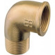 Brass and Galvanised Elbow Fitting