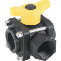 Banjo Polypropylene 3 Way Ball Valve 9901-V125SL T Port