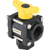 Banjo Polypropylene 3 Way Ball Valve 9901-V150BL L Port
