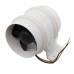 Attwood Turbo Water Resistant In-Line Blower 12V 102mm Ducting Hose