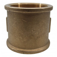 Brass Barrel Socket Pipe Fitting 2" Threads