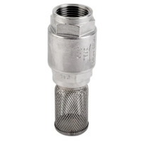 Piusi Stainless Steel Foot Valve and Strainer 1" F BSP