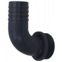 RCM Male Plastic Elbow Hosetail for Pumps 1 1/4"